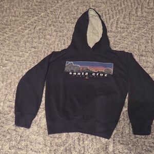 Santa Cruz Beach Boardwalk Kids Navy Blue Hoodie - Size 6/8 But runs Small